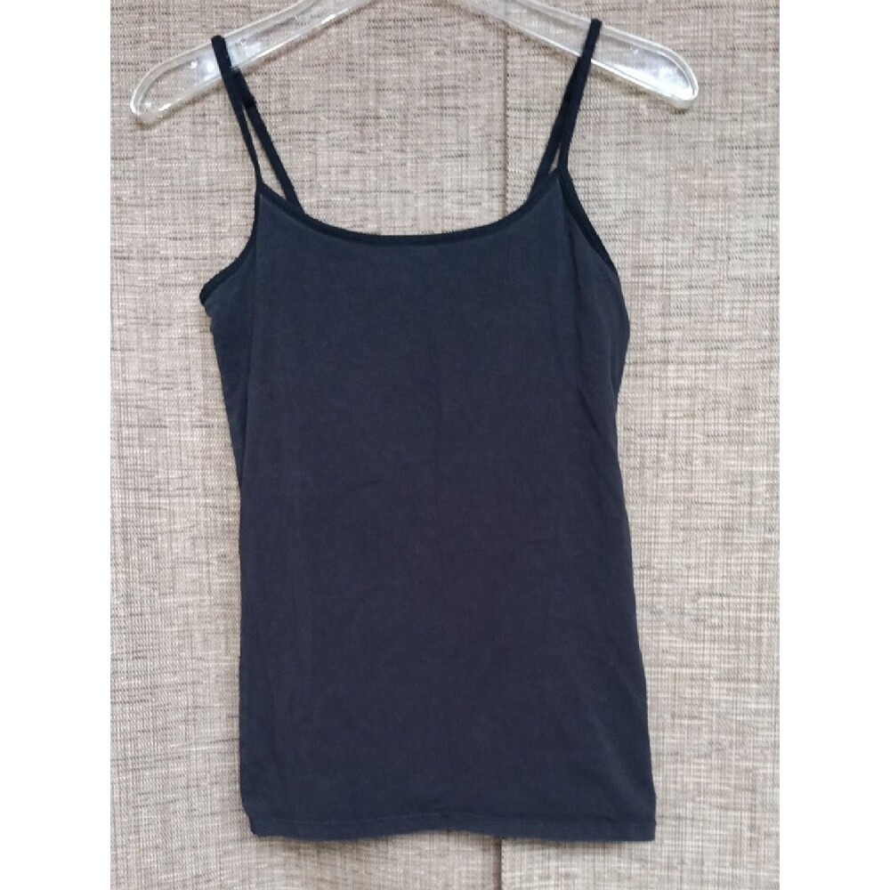Valerie Bertinelli Black Cotton Camisole Built-in Bra